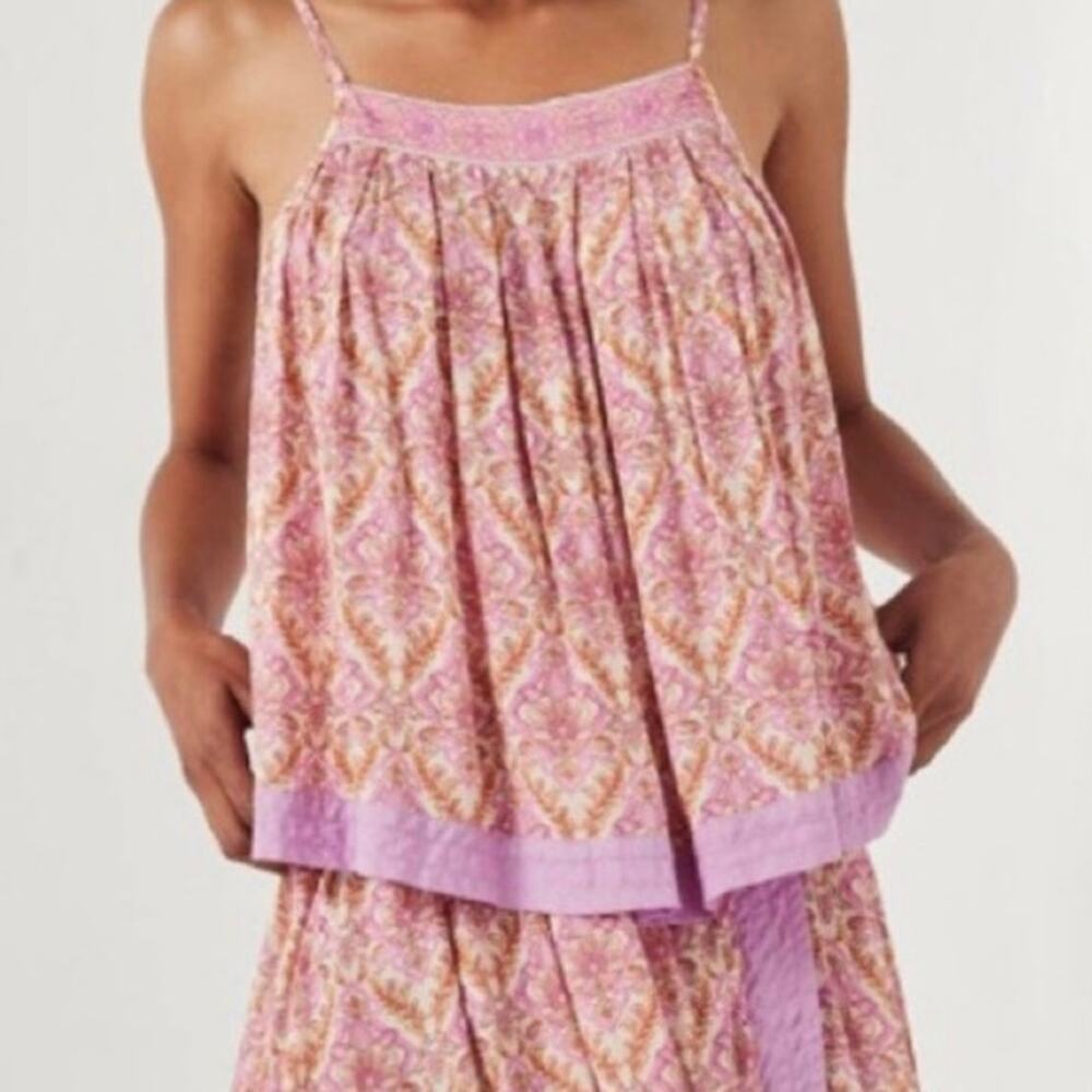 Spell & The Gypsy Jewel Smocked Cami In Quartz XS